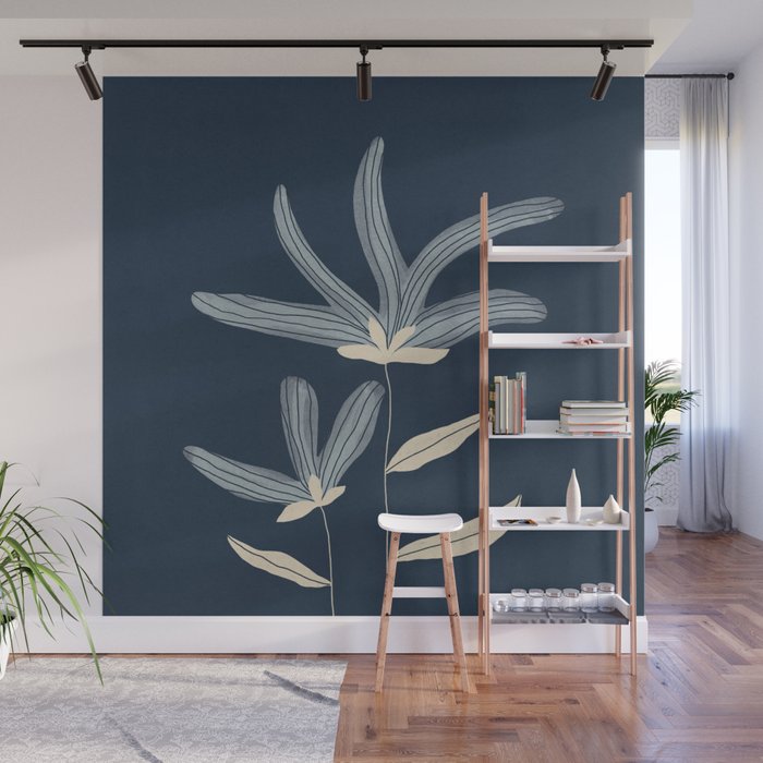 Two Flowers Wall Mural Gallery Image 1