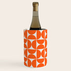 Mid-Century Modern Pattern No.27 Mini - Off-White and Orange Wine Chiller Gallery Image 3