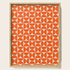 Mid-Century Modern Pattern No.27 Mini - Off-White and Orange Serving Tray Gallery Image 1