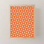 Mid-Century Modern Pattern No.27 Mini - Off-White and Orange Mini Art Print Gallery Image 1