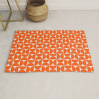 Mid-Century Modern Pattern No.27 Mini - Off-White and Orange Rug Gallery Image 1