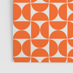 Mid-Century Modern Pattern No.27 Mini - Off-White and Orange Poster Gallery Image 3