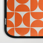 Mid-Century Modern Pattern No.27 Mini - Off-White and Orange Laptop Sleeve Gallery Image 3