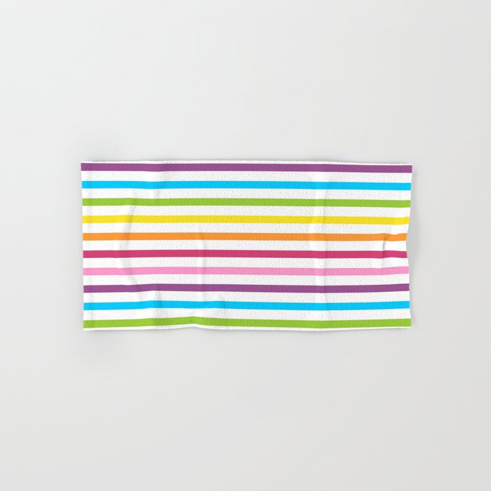 Rainbow Stripe Pattern Colorful Rainbow Lines Bath Towel Gallery Image 1