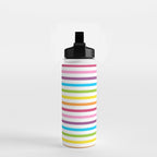 Rainbow Stripe Pattern Colorful Rainbow Lines Water Bottle Gallery Image 2