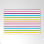 Rainbow Stripe Pattern Colorful Rainbow Lines Welcome Mat Gallery Image 1