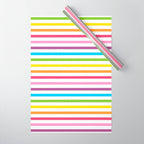 Rainbow Stripe Pattern Colorful Rainbow Lines Wrapping Paper Gallery Image 1