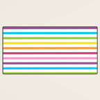 Rainbow Stripe Pattern Colorful Rainbow Lines Desk Mat Gallery Image 3