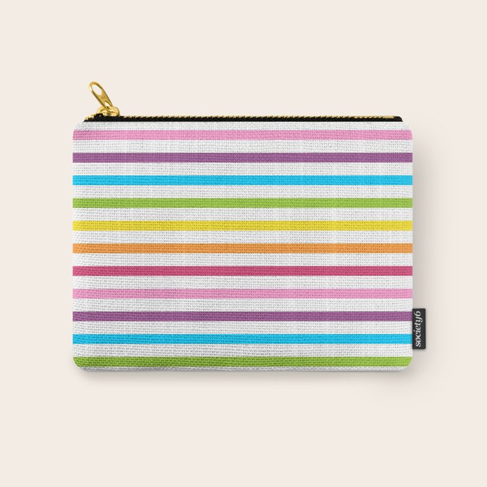 Rainbow Stripe Pattern Colorful Rainbow Lines Carry All Pouch Gallery Image 1