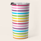 Rainbow Stripe Pattern Colorful Rainbow Lines Travel Mug Gallery Image 3
