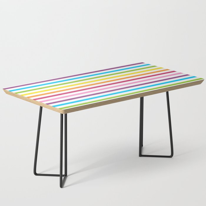 Rainbow Stripe Pattern Colorful Rainbow Lines Coffee Table Gallery Image 1