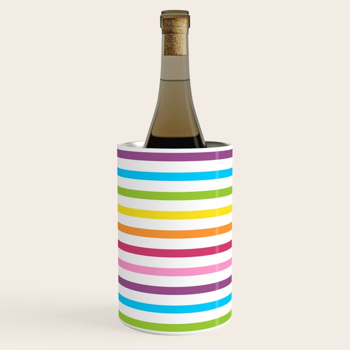 Rainbow Stripe Pattern Colorful Rainbow Lines Wine Chiller Gallery Image 1