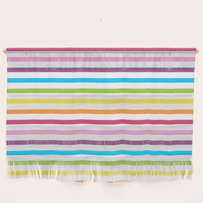 Rainbow Stripe Pattern Colorful Rainbow Lines Wall Hanging Gallery Image 1