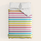Rainbow Stripe Pattern Colorful Rainbow Lines Duvet Cover Gallery Image 6