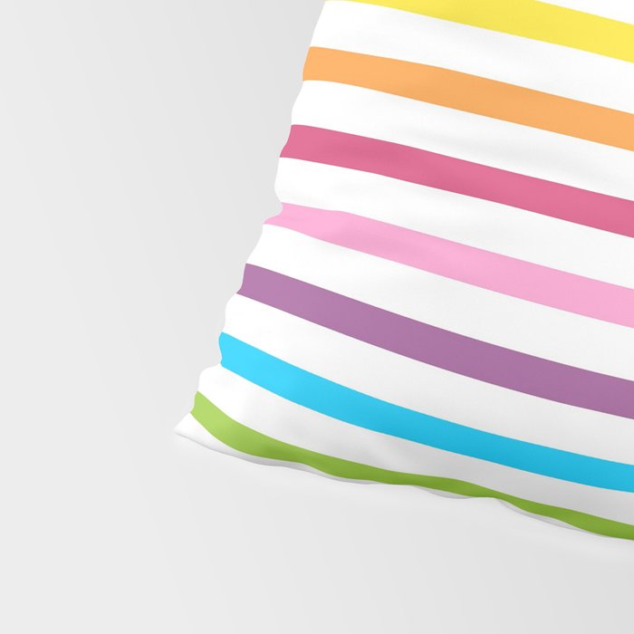 Rainbow Stripe Pattern Colorful Rainbow Lines Pillow Sham Gallery Image 4