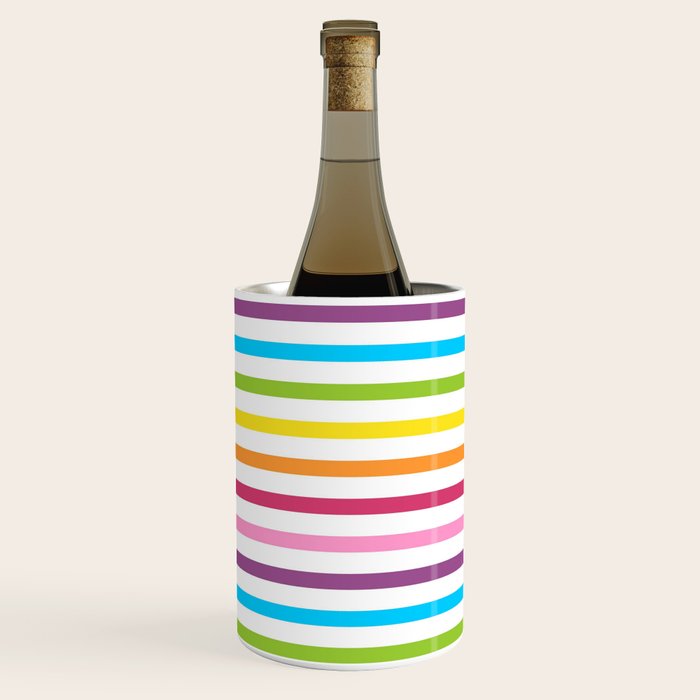 Rainbow Stripe Pattern Colorful Rainbow Lines Wine Chiller Gallery Image 3