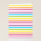 Rainbow Stripe Pattern Colorful Rainbow Lines Stationery Card Gallery Image 2