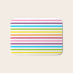 Rainbow Stripe Pattern Colorful Rainbow Lines Bath Mat Gallery Image 1