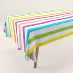 Rainbow Stripe Pattern Colorful Rainbow Lines Tablecloth Gallery Image 1