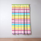 Rainbow Stripe Pattern Colorful Rainbow Lines Window Curtain Gallery Image 3