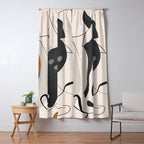 Abstract Minimal Horse 3 Window Curtain Gallery Image 5
