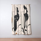 Abstract Minimal Horse 3 Window Curtain Gallery Image 3