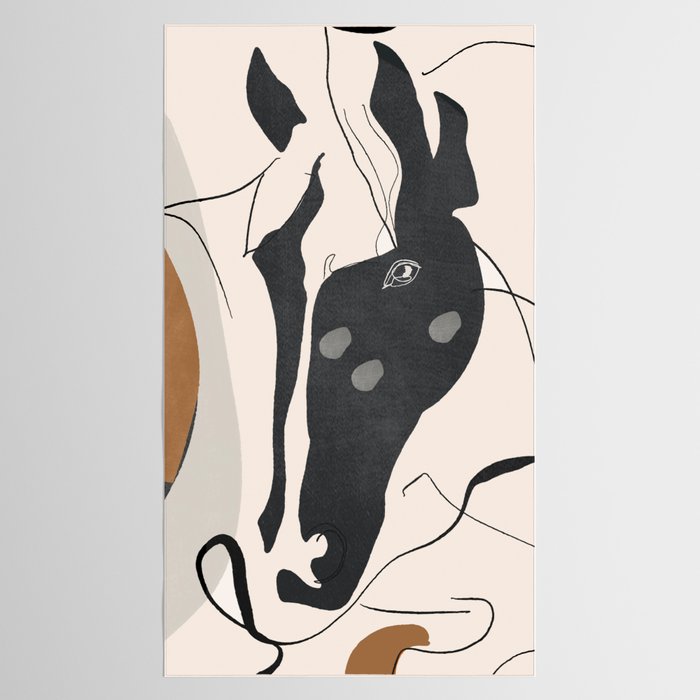 Abstract Minimal Horse 3 Tablecloth Gallery Image 2