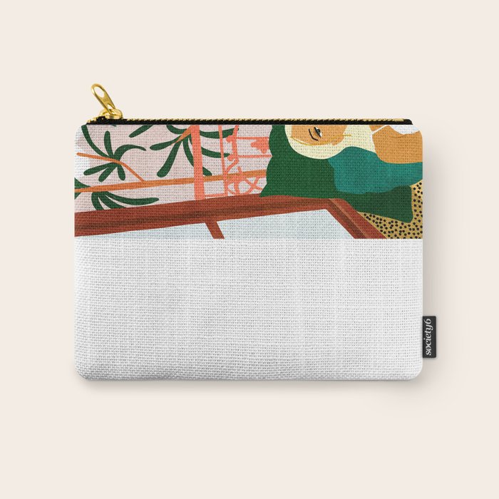 Pet Pals, Animals Lovers Illustration, Travel With Pets Modern Bohemian Painting Carry All Pouch Gallery Image 1