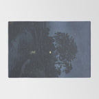 Fireflies Near Minumagawa River - Vintage Japanese Woodblock Print Art By Kawase Hasui Rug Gallery Image 2