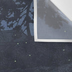 Fireflies Near Minumagawa River - Vintage Japanese Woodblock Print Art By Kawase Hasui Wall Tapestry Gallery Image 3