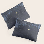 Fireflies Near Minumagawa River - Vintage Japanese Woodblock Print Art By Kawase Hasui Pillow Sham Gallery Image 3