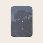 Fireflies Near Minumagawa River - Vintage Japanese Woodblock Print Art By Kawase Hasui Bath Mat Gallery Image 1