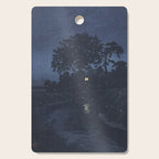 Fireflies Near Minumagawa River - Vintage Japanese Woodblock Print Art By Kawase Hasui Cutting Board Gallery Image 1