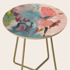 pink summer roses 3 triptych abstract Side Table Gallery Image 2