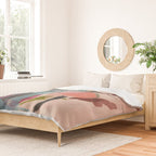 pink summer roses 3 triptych abstract Duvet Cover Gallery Image 2