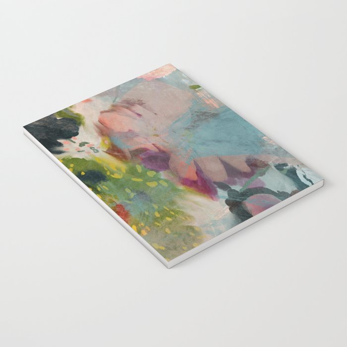 pink summer roses 3 triptych abstract Notebook Gallery Image 3