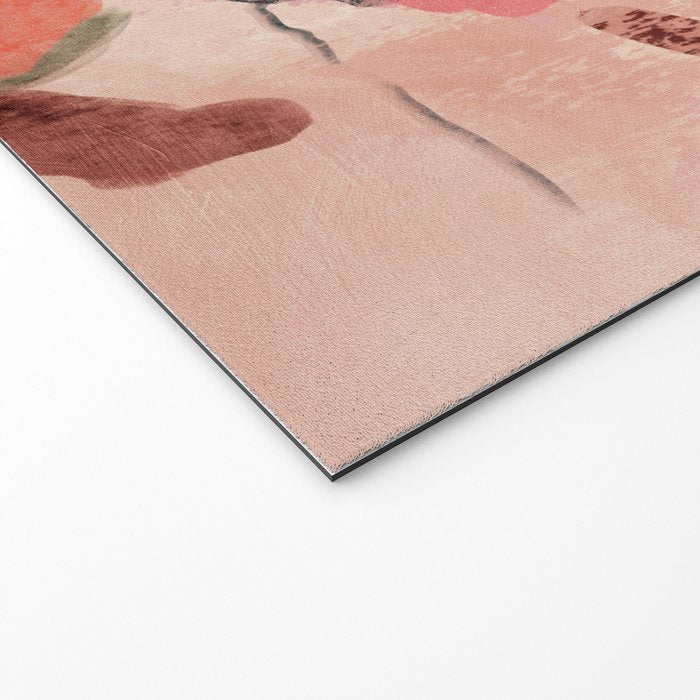 pink summer roses 3 triptych abstract Welcome Mat Gallery Image 2