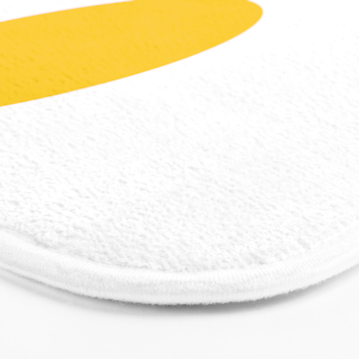 Midcentury Yellow Minimalist Sunset With Black Stripes Bath Mat Gallery Image 3
