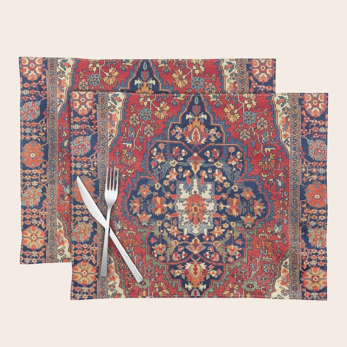 Farahan Arak West Persian Rug Print Placemat Gallery Image 1