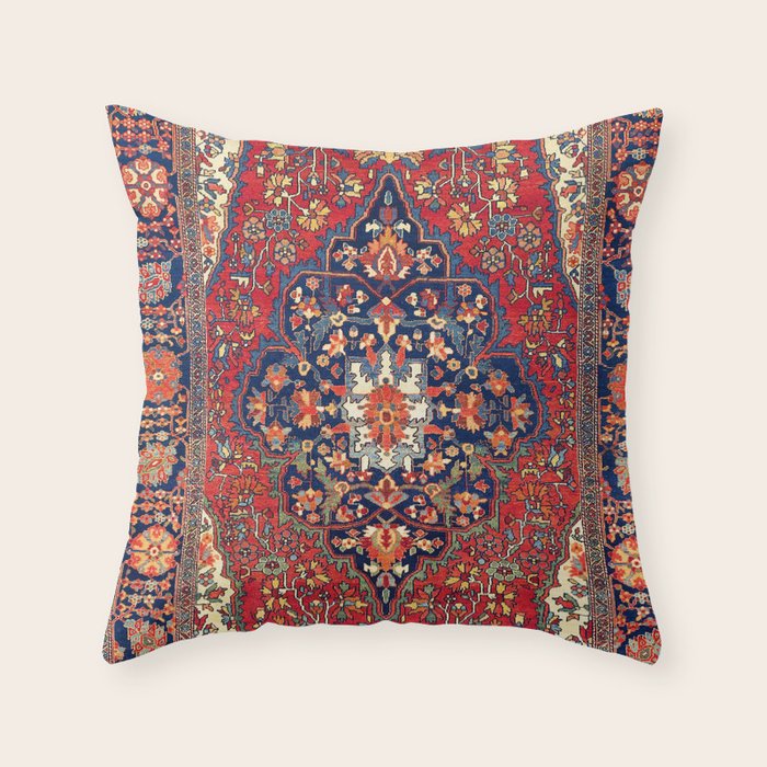 Farahan Arak West Persian Rug Print Throw Pillow Gallery Image 1