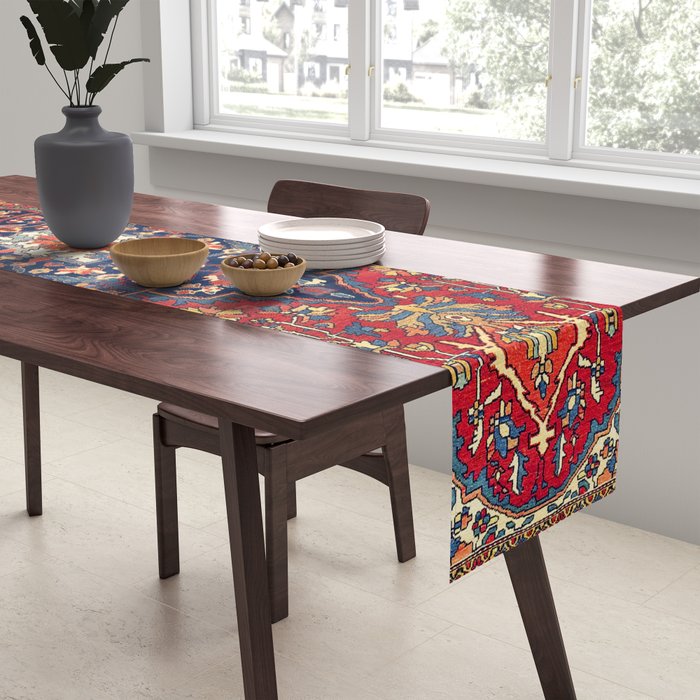 Farahan Arak West Persian Rug Print Table Runner Gallery Image 2
