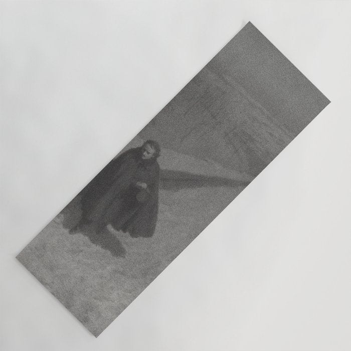 Edgar Allan Poe Walking the Bronx's High Bridge black and white lithograph  Yoga Mat Gallery Image 1