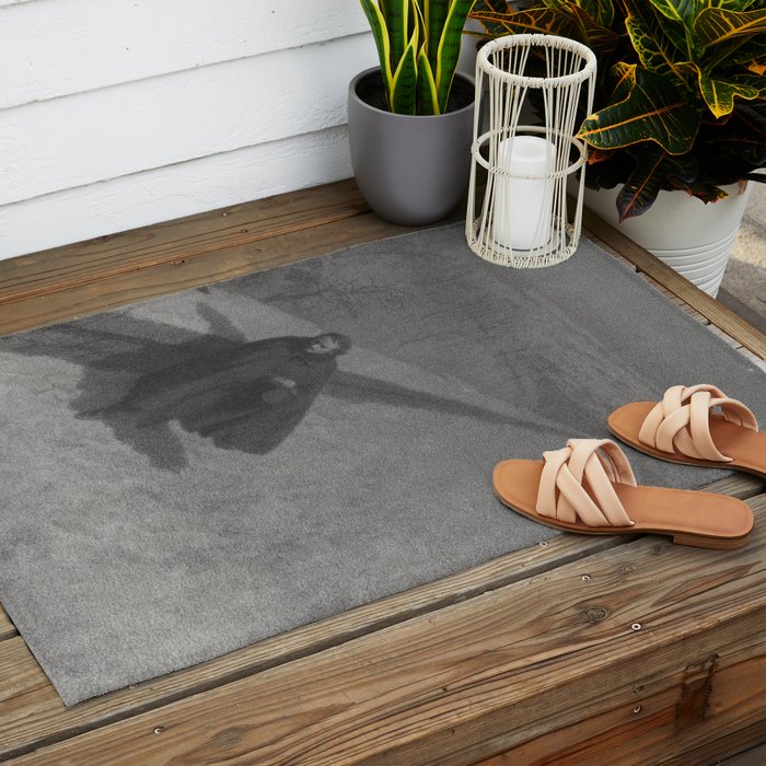 Edgar Allan Poe Walking the Bronx's High Bridge black and white lithograph  Outdoor Rug Gallery Image 2