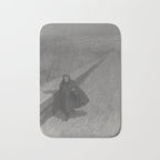 Edgar Allan Poe Walking the Bronx's High Bridge black and white lithograph  Bath Mat Gallery Image 1