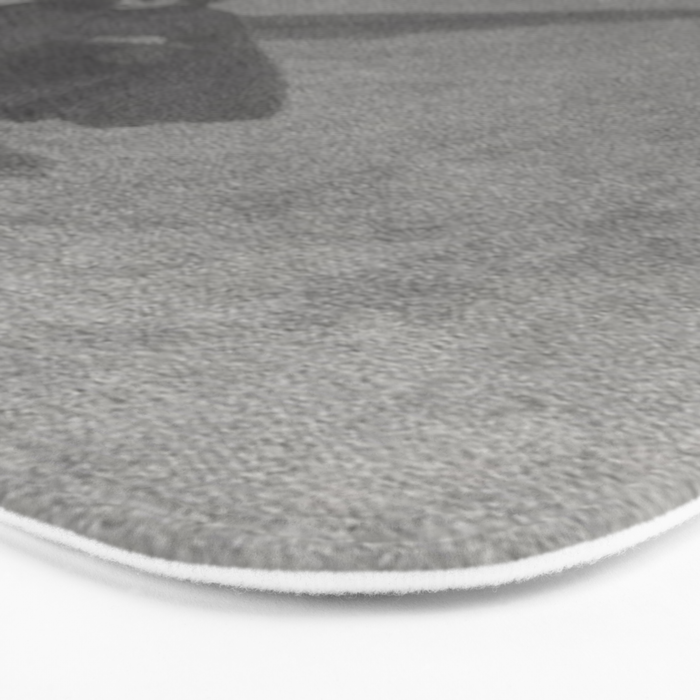 Edgar Allan Poe Walking the Bronx's High Bridge black and white lithograph  Bath Mat Gallery Image 3