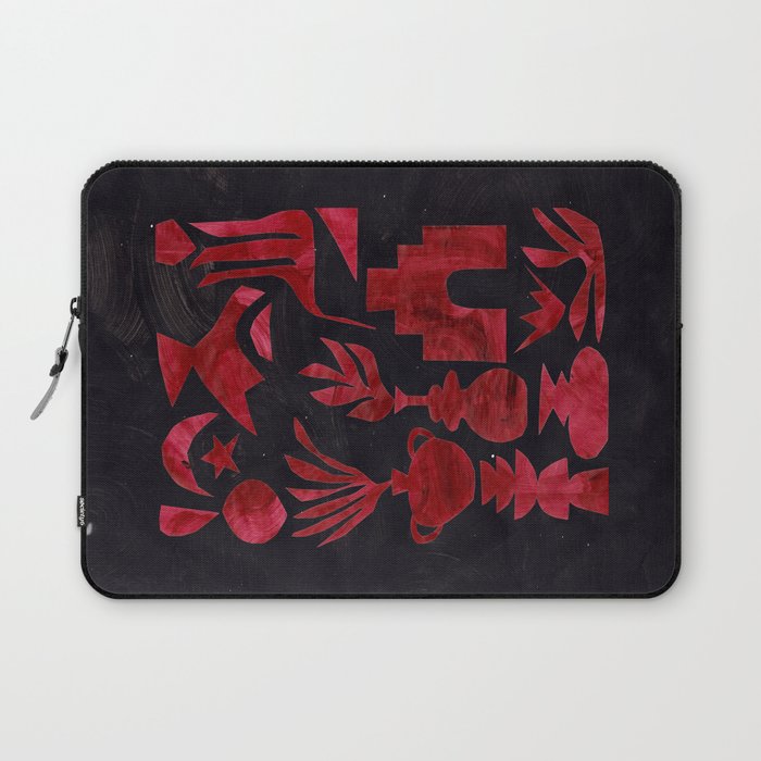 Crimson Village At Night  Laptop Sleeve Gallery Image 1