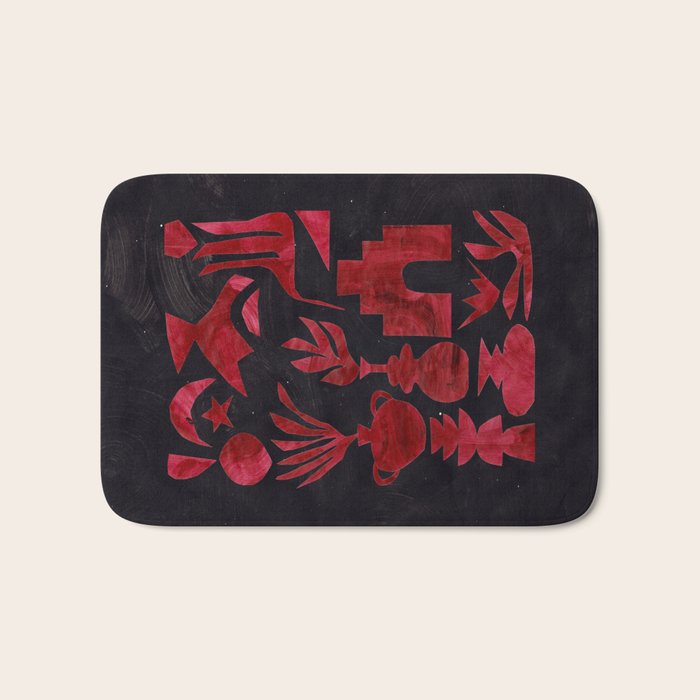 Crimson Village At Night  Bath Mat Gallery Image 1