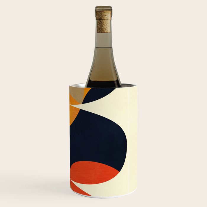 mid century geometric shapes autumn Wine Chiller Gallery Image 3