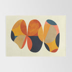 mid century geometric shapes autumn Rug Gallery Image 2