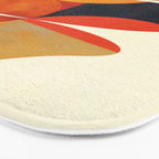 mid century geometric shapes autumn Bath Mat Gallery Image 3